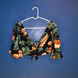 floral cropped top